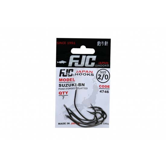 FJC 4746 SUZUKI NO:2/0 BLACK NIKEL 7 P. OLTA IGNESI OLTA İĞNELERİ FJC 4746 SUZUKI NO:2/0 BLACK NIKEL 7 P. OLTA IGNESI OLTA İĞNELERİ