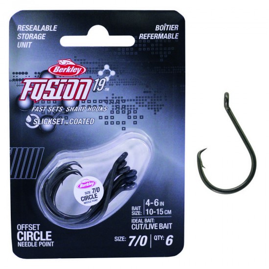 BERKLEY FUSION19 CIRCLE IGNE BLACK 6LI NO:5/0 OLTA İĞNELERİ