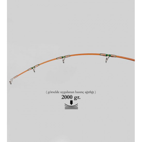  DCR HILAL TETIKLI JIG VE CANLI YEM KAMISI 185 CM 150-350 TURUNCU OLTA KAMIŞLARI