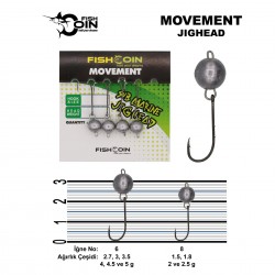 Fishcoin Movement Jighead 8-1.8 Gr 