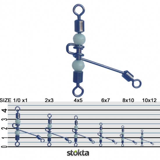 Inox Boncuk Uzun Bilyali Üçlü Firdöndü 10Lu 10X12 AKSESUARLAR