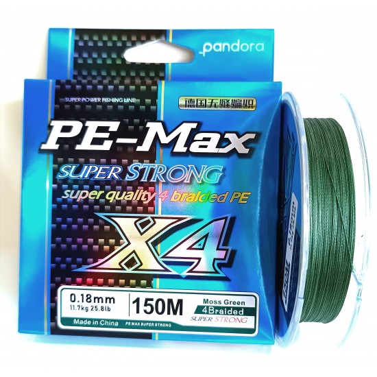 PANDORA PE-MAX 4X 150MT MOSS GREEN 0,18MM MİSİNALAR