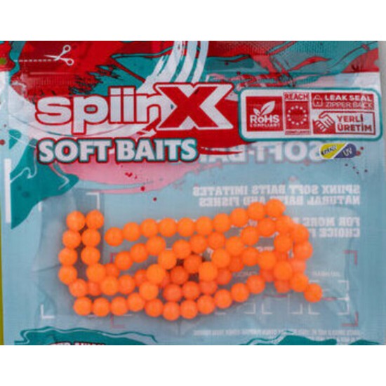 SPIINX BALIK YUMURTASI 6MM 70P UV ORANGE GLOW SUNİ BALIK YEMLERİ SPIINX BALIK YUMURTASI 6MM 70P UV ORANGE GLOW SUNİ BALIK YEMLERİ