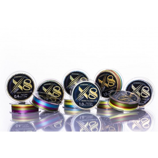 8X MULTICOLOR 150 MT 0,12 MM