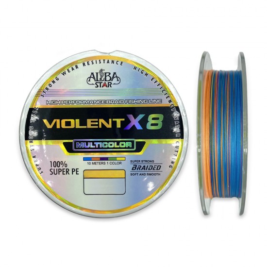 ALBASTAR VIOLENT 8X PE MULTI COLOR 150 METRE 0,26 MM MİSİNALAR