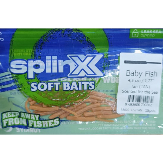 SPIINX BABY FISH SILIKON 4.5CM 18P TAN (TAN) SUNİ BALIK YEMLERİ