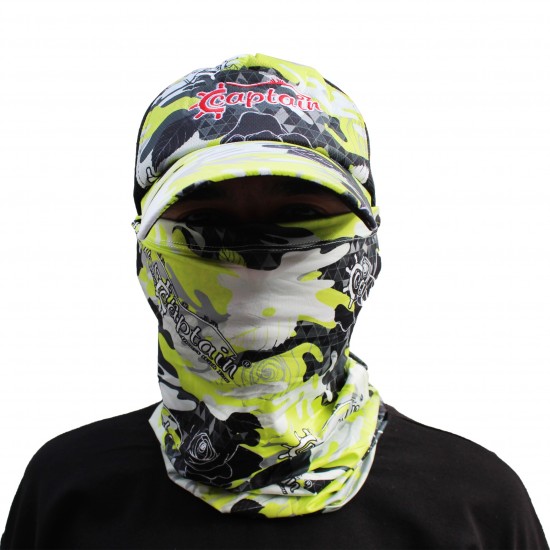 Fisherman Style SET Cap+Eldiven+Kolluk+Buff (CAMO GREEN) AKSESUARLAR