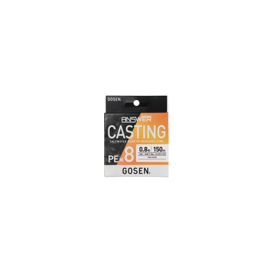 Gosen Answer Casting PE 8 Örgü Spin Ipi 150Mt Fine Silver PE 1.2 0,187 MM MİSİNALAR Gosen Answer Casting PE 8 Örgü Spin Ipi 150Mt Fine Silver PE 1.2 0,187 MM MİSİNALAR