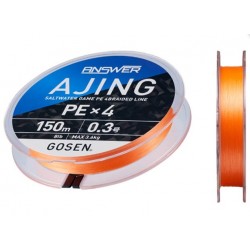 Gosen Answer Ajing PE 0.2 4 Örgü LRF Ipi 150Mt Coctail Orange 2.3 KG