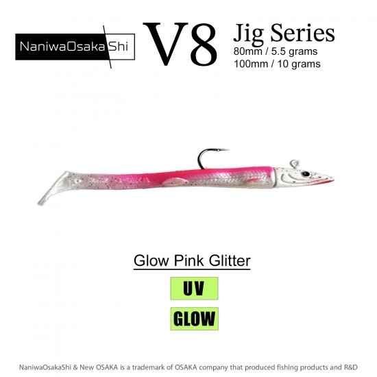 NANIWAOSAKASHI SERIES V8 JIG 10GR GLOW PINKGLITTER SUNİ BALIK YEMLERİ