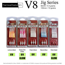 NANIWAOSAKASHI SERIES V8 JIG 10GR NACRE BLUE