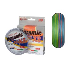 DYNAMIC  PE  8X  BRAID LINE  150 MT  MULTI  0,08MM